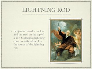 Benjamin Franklin and the lightning rod by tanyapamkam