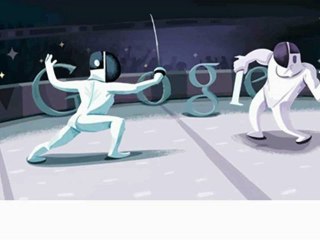 London 2012 Olympics Fencing Doodle 🗡️ – Explore the Artistic Tribute
