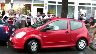 Drunk Germans Cheer for Woman Parking Car [VIDEO]