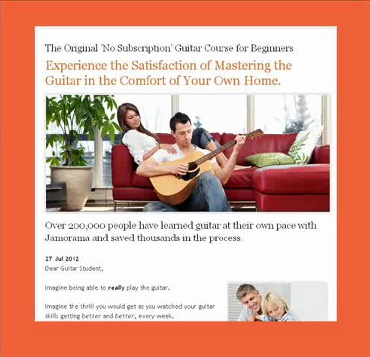 Jamorama Learn Guitar Product - Beginner Guitar Lessons