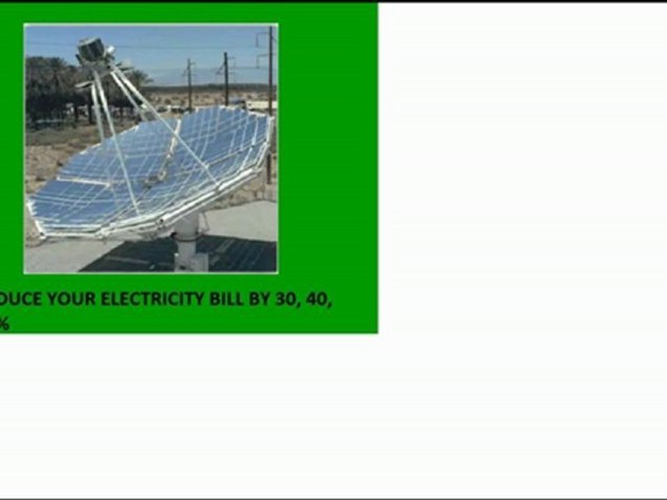 Solar Stirling Plant - How To Cut Your Electricity Bill Now