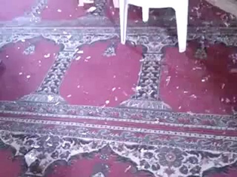 Syria فري برس ريف دمشق آثار قصف جامع عمر بن الخطاب بعد اقتحام المعضمية 28 7 2012 Damascus