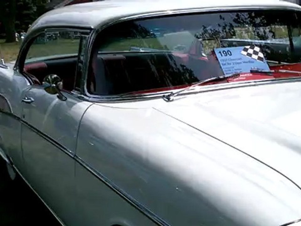1957 Chevy Bel Air - 2 door hardtop, white.