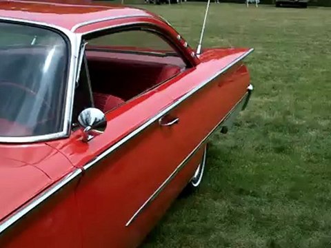 1960 Ford Starliner Hard Top - Great classic car! Matching red interior. Classic car event. Motor Muster, 2011. Greenfield Village, Dearborn, MI.