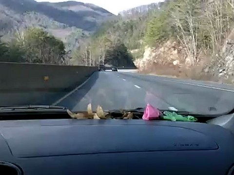 A Beautiful, Scenic Drive In December - Driving through the wondrous mountains. Travel.