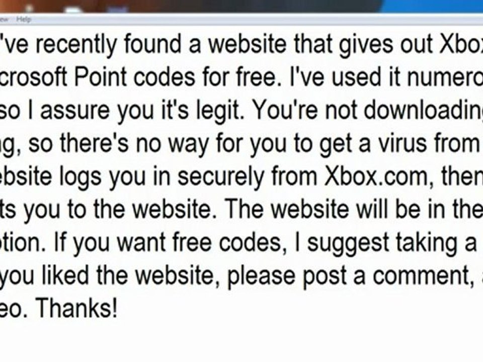 Free Xbox Live Points