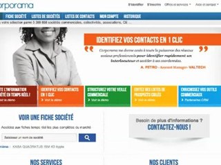 Corporama - Toute l'info web sur une entreprise en temps réel