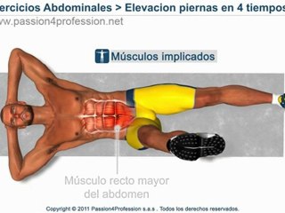 Elevaciones piernas en 4 tiempos