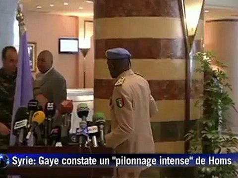 Syrie: Gaye constate un pilonnage intense de Homs