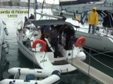 San Foca (LE) - Bloccata barca a vela con 35 clandestini, 2 arresti (25.07.12)