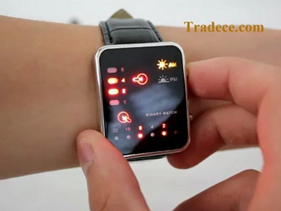The Singularity - Japanese-inspired LED Watch - Red and Yellow
