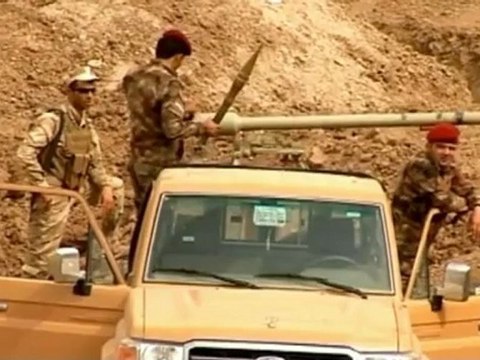 Kurdish forces deployed in northern Iraq