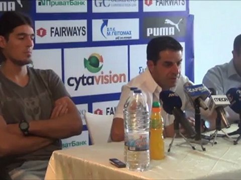 Πάμπος Χριστοδούλου Διάσκεψη ΑΕΛ-Παρτίζαν