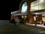 Terrance Running With A Shopping Cart, Grocery Store Parking Lot
