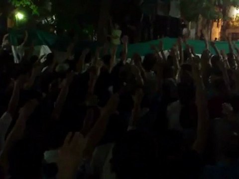 Syria فري برس دمشق مظاهرة مسائية رائعة دمشق حي الشاغور30 7 2012 Damascus