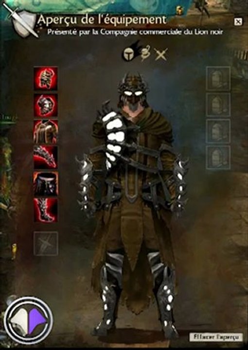 Guild Wars 2 - Armures intermédiaires de la Citadelle de la Flamme