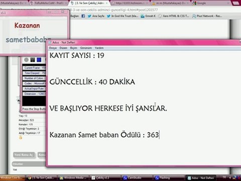 ÇEKİLİŞ BİTTİ KAZANAN SAMETBABN | TEBRİKLER..