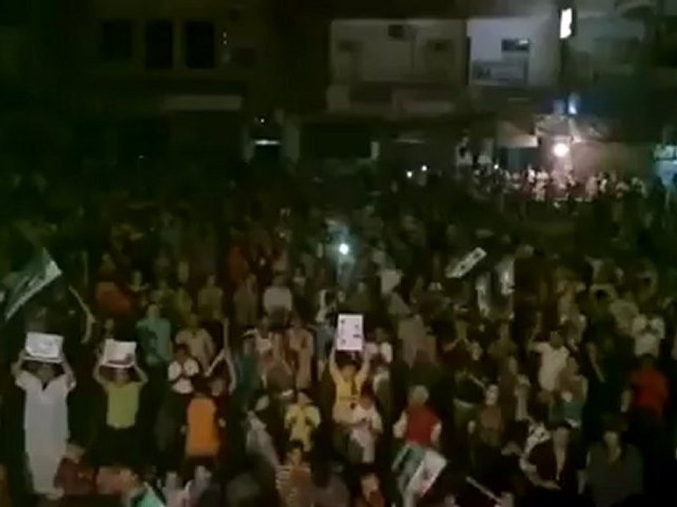 Syria  فري برس حلب حي الشعار مسائية بعد صلاة التراوايح 31 7 2012 ج4 Aleppo
