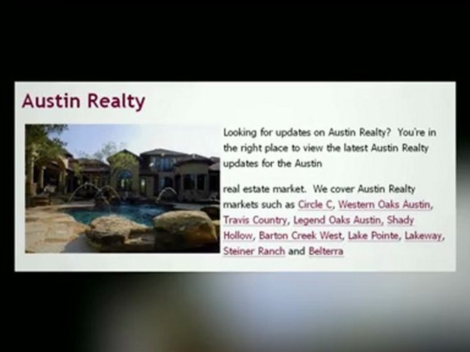 Austin Real Estate | Austin Realty | Austin Realty Search