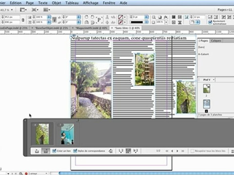 InDesign CS6 : Outil Récupérateur de contenu