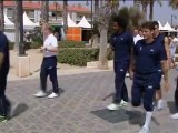 Esta mañana los jugadores del Tottenham han dado un paseo por la Malvarrosa