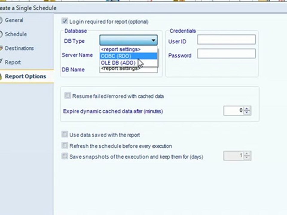 CRD Single Report Schedule Tutorial