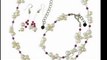Fashionjewelryforeveryone.com Freshwater Pearls & Swarovski Crystals Necklace Set in Floating Illusion String
