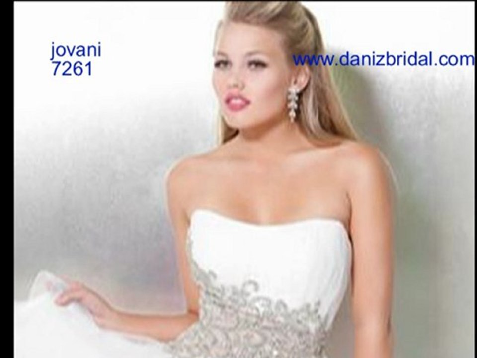 Jovani 7261 short dress with beaded detailing, style 7261