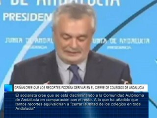 Griñán cree que los recortes podrían cerrar "la mitad de los colegios de Andalucía"