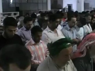 Syria فري برس  حلب ديرجمال الشهيد محمد أحمد عبوش الصلاة على الجنازة 1 8 2012 Aleppo