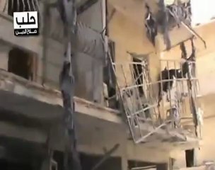 Syria فري برس حلب   صلاح الدين   آثار الدمار بطائرات الميغ 1 8 2012 Aleppo