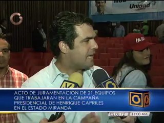 Juramentan a 21 equipos en Miranda para promover la tarjeta de la Unidad