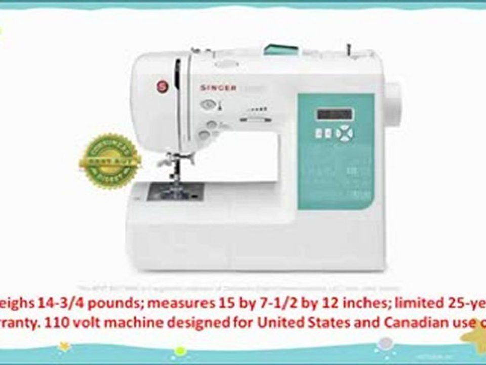 SINGER 7258 Stylist Computerized Sewing Machine Review | SINGER 7258 Stylist Computerized For Sale