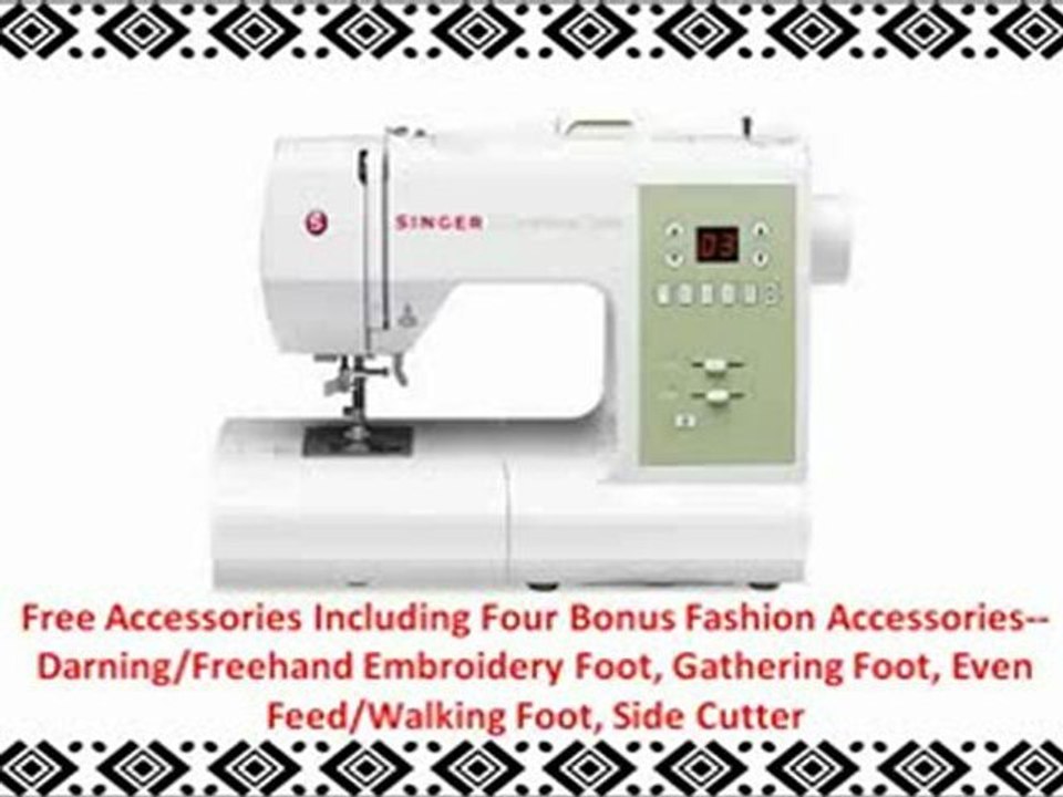 SINGER 7467S Confidence Stylist Sewing Machine with Bonus Fashion Presser Feet