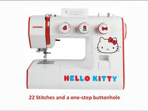 Janome 15822 Hello Kitty Sewing Machine with 22 built in stitches and a one-step buttonhole Best Price