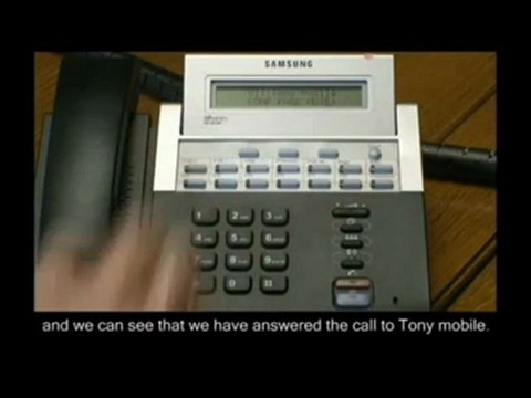 Picking up a Call from a Ringing Group on Samsung Telephone Systems