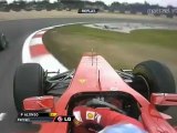 F1 2011 German GP Alonso Near a Crash With Schumacher [HD] Engine Sounds