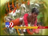 Devotees hook iron rods on back in Chittoor