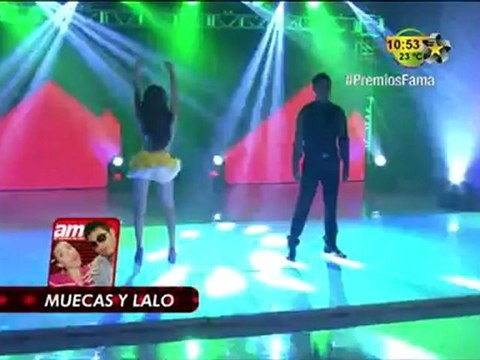 Jessica Muecas y Eduardo Bailan en Premios Fama