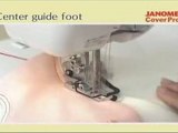 Janome CoverPro 900CPX Cover Hem Machine T-shirt, Swimwear, Sewing Knits Series - Center Guide Foot