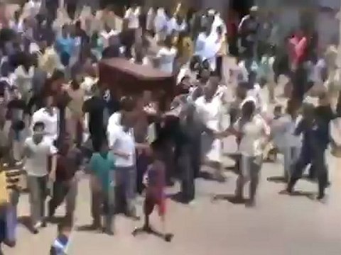 Syria فري برس حمص دارالكبيرة تشييع الشهيد نضال هلال 3 8 2012 Homs