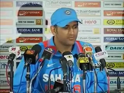 India vs Srilanka 2nd ODI july 24th 2012 M S Dhoni post match interview PC Hambantota