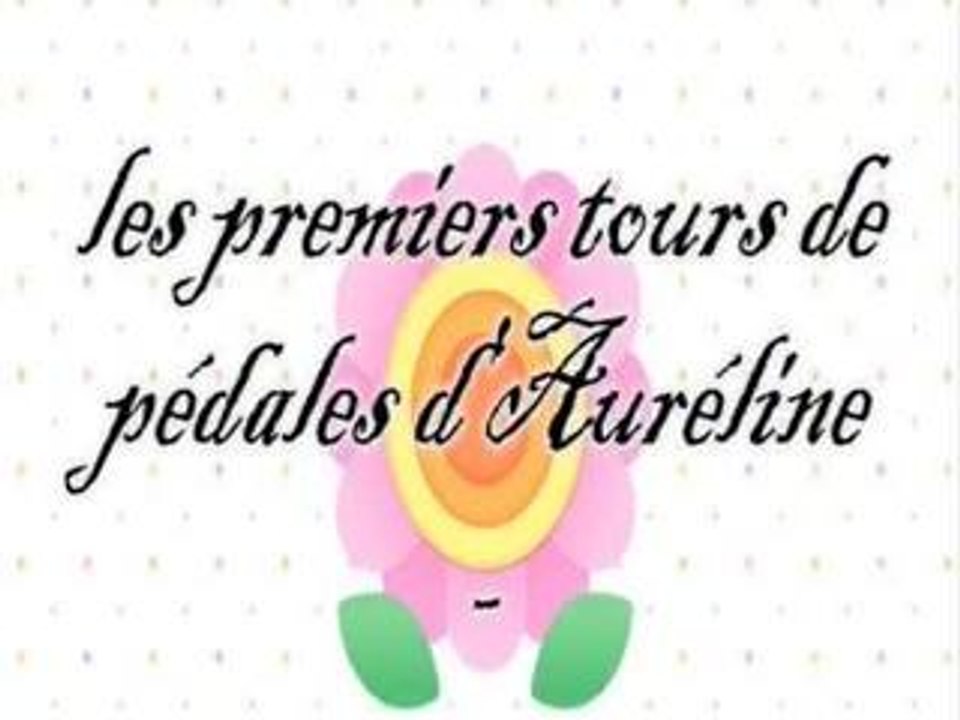 Premier coup de pédales d'Auréline