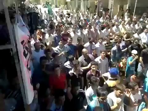 Syria فري برس ريف حلب مارع مظاهرة جمعة النصر القادم من الشرق 3 8 2012 ج1 Aleppo