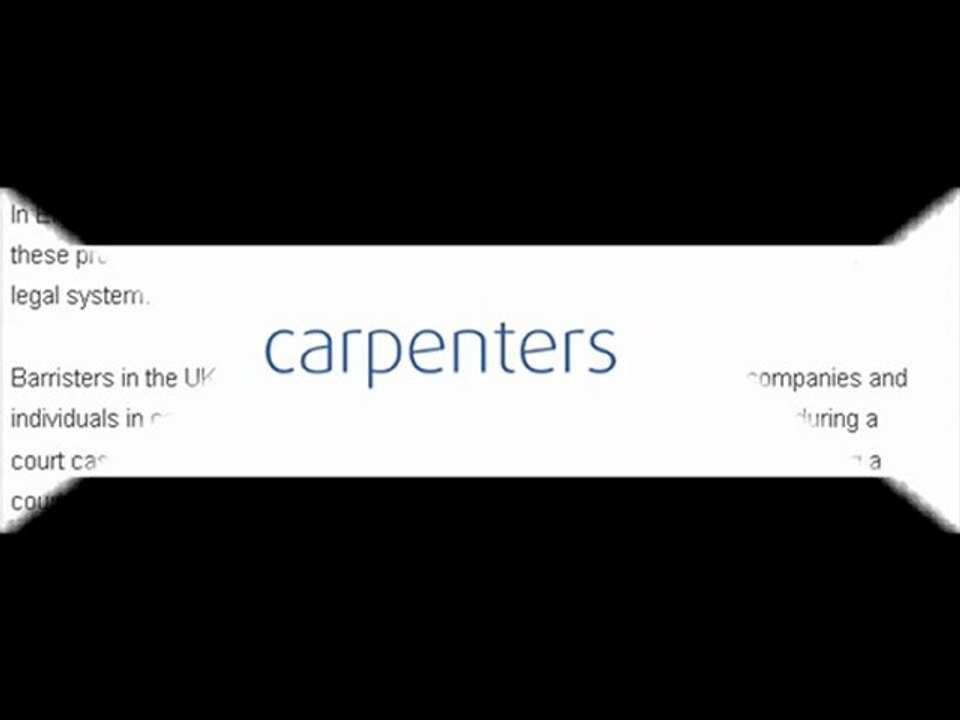 A barrister's in carpenters law