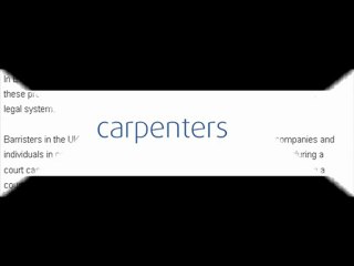 A barrister's in carpenters law