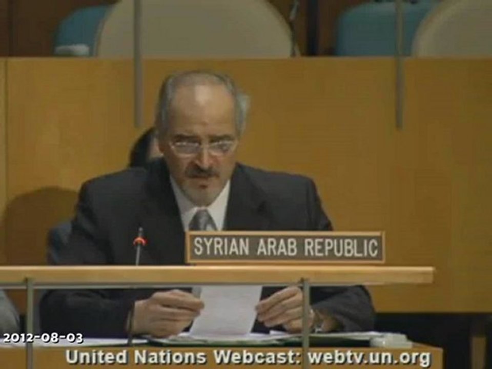 SYRIA - UN AG - explanation vote of SYRIA on draft resolution by  Bashar Ja'afari