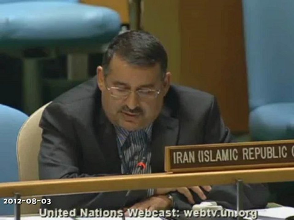 AG ONU votes sur une résolution sur la SYRIE -  Réponse de l'IRAN à sa mise en cause par ISRAËL