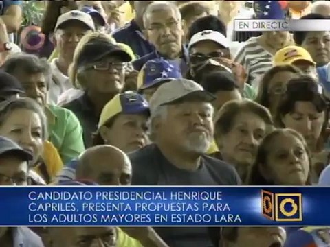 Capriles presentó plan para el Adulto Mayor