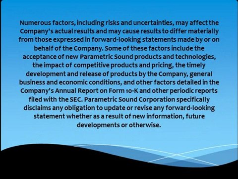 Parametric Sound and Epsilon Electronics Sign License Agreement